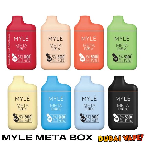 MYLE META BOX DISPOSABLE DEVICE 5000 RECHARGEABLE PUFFS