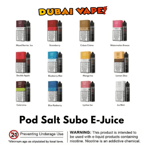 Pod Salt SUBO 3mg/50ml Eliquid Disposable